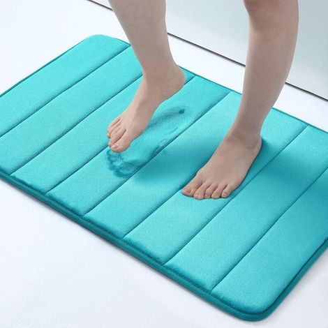 MINKUROW Felpudo Interior Antideslizante 40 X 60 Cm, Felpudo De Entrada Lavable A Máquina, Felpudo De Entrada Interior Suave, Absorbente Y Resistente, Duradero Ultra Antideslizante, Pfau Grün (1/5)