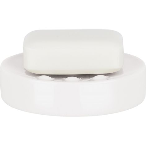 Porte savon Porcelaine TUBE Blanc Spirella (1/4)