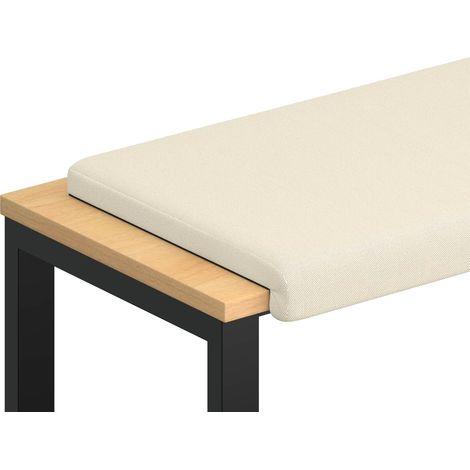 Bench Cushion Textured Velvet Cream Depth 35 cm vidaXL (1/5)