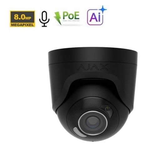 AJAX TURRETCAM HL 8MP 2.8 MM AI POE BLACK - 126264