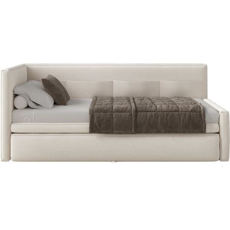 Selsey Nesmi - Lit rembourré - 90x200 cm - Crème (1/5)