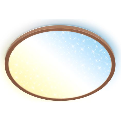 Panneau LED avec télécommande, intensité lumineuse variable, ciel étoilé, CCT blanc chaud à blanc froid, salon, chambre, luminaire plafonnier, 37,5x4,5 cm, coffee (1/5)