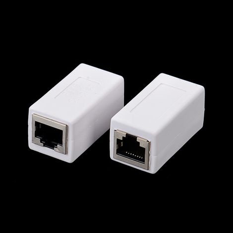 Geschirmter RJ45-Netzwerkkabelstecker, Doppelstecker, gerader Stecker, Verlängerungsmodul (1/4)