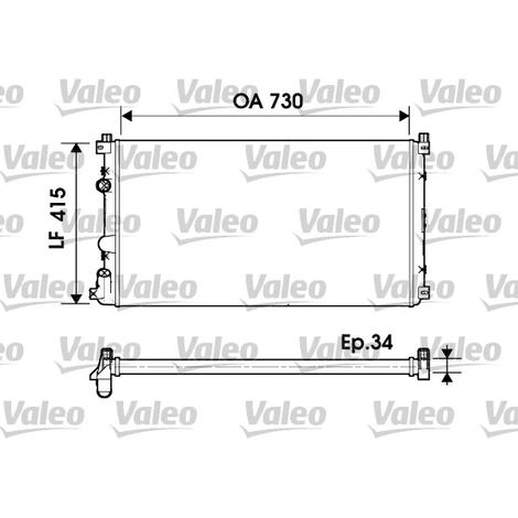 Radiateur, refroidissement du moteur Valeo 732918 NISSAN 2140000Q0H 2140000QA5