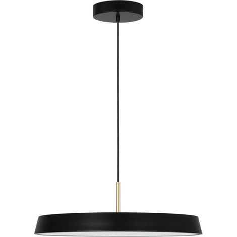 [NEUWERTIG] B-Ware Nova Luce Pendelleuchte Hängeleuchte VETRO LED Schwarz Warmweiß 120x50 cm 35 W (1/2)