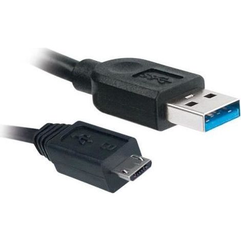 APM Cordon USB 2.0 USB-A Micro USB - Male Male - Noir 1m (1/2)