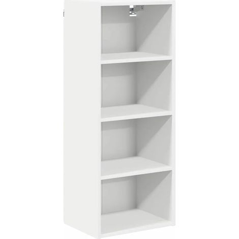 Armario moderno de pared con gran capacidad de almacenamiento 40 x 29,5 x 100 cm madera de ingeniería blanca 020053505 (1/5)