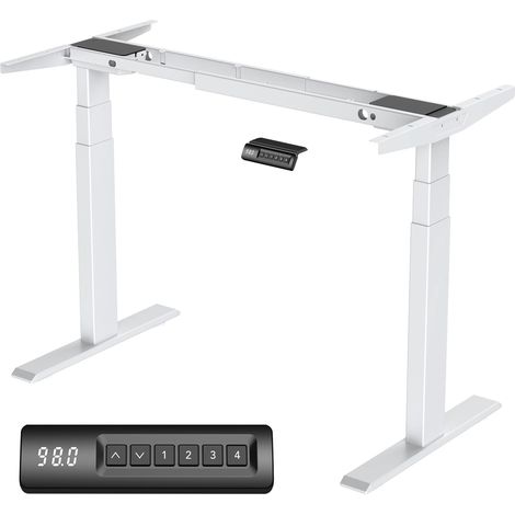 Cadre de bureau électrique, double moteur, hauteur réglable de 62 à 127 cm, éclairage LED, fonction mémoire