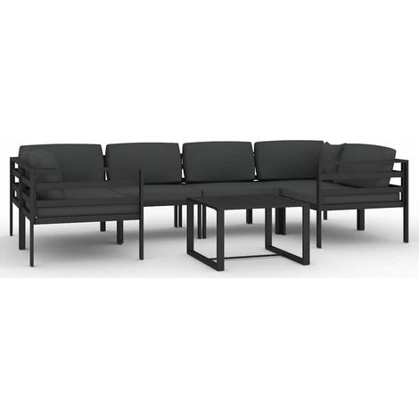 Maison Exclusive - 7-tlg. Garten-Lounge-Set mit Kissen Aluminium (1/5)