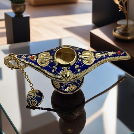 (BLAU) Seltene Sammler-Legende: Aladdin-Zauberlampe, Dschinn-Topf, klassisch (1/5)