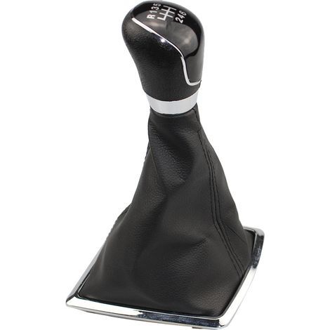 Geeignet für Ford Focus Fahrzeuge, kleiner Schaltknauf, Schalthebel, Kugel und Schaltkopfzubehör, schwarzes 6-Gang-Set, einteilig. (1/4)