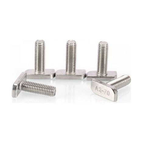 M8 Stainless Steel Hammer Head Screws 10pcs Greenhouse Nuts And Bolts Silver Fully Threaded Bolts (1/5)