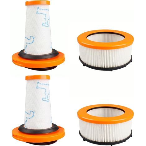 2 Pré-Filtres + 2 Filtres Moteur de rechange pour Rowenta X-Force Flex 9.60 et ESSENTIAL Aspirateurs Sans Fil, Accessoires de rechange comparables à ZR009010, ZR009012 (1/5)