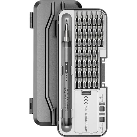 Mini tournevis électrique rechargeable sans fil, outil de précision haute puissance avec couple élevé, idéal pour réparation électronique et assemblage de petits équipements. (1/5)