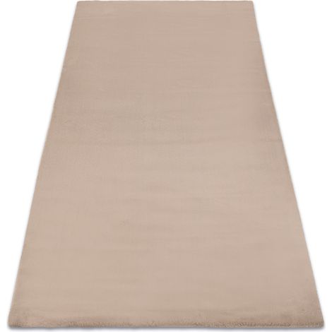 Carpet BUNNY taupe beige IMITATION OF RABBIT FUR beige 80x150 cm