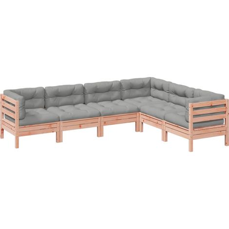 Set Divani Giardino 6 pz Cuscini Legno Massello Abete Douglas vidaXL (1/5)