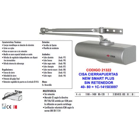 CISA TÜRSCHLIEßER NEWSMART PLUS 2-4 OHNE HALTER 60 K1C-142503097