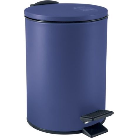 Papelera con pedal Acero ADELAR 3L Azul mate Spirella