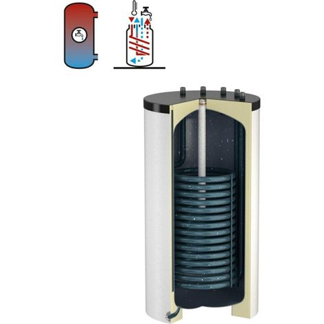 Flamco Unterstellspeicher U/HP basic 160 l, weiß, mit Isolierung (1/2)