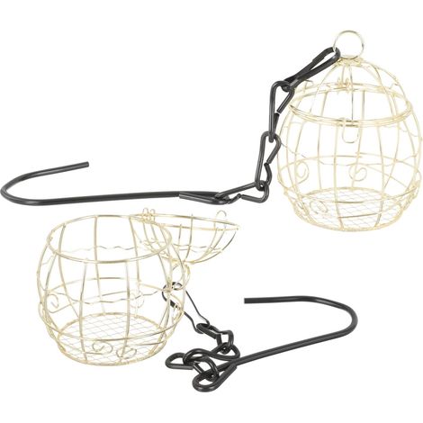 Lot de 2 mangeoires pour cage à oiseaux, décoration extérieure (1/5)