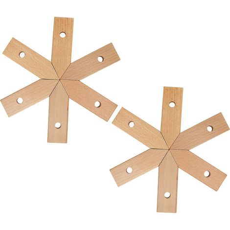 Lot de 2 dessous de plat Mounthiker en bois massif de hêtre, résistants à la chaleur, pour le camping, les pique-niques et autres activités de plein air. Idéal pour les plats chauds, les casseroles et (1/5)