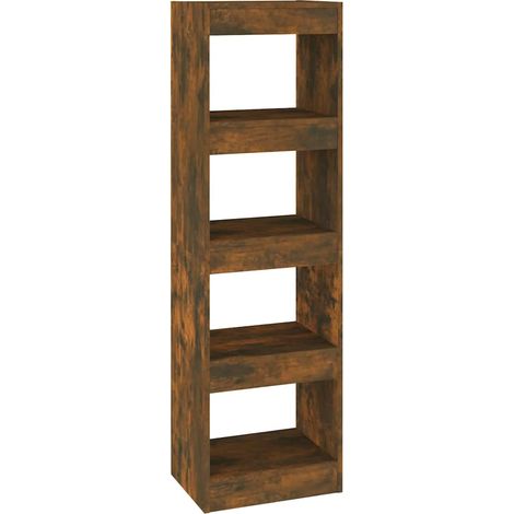 Maison Exclusive - Bücherregal/Raumteiler Räuchereiche 40x30x135 (1/5)