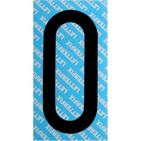 Letra Adhesiva Negra Serie T80 O Letterfix