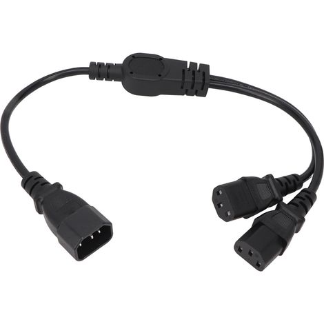 Câble d'alimentation C14 vers 2 C13, adaptateur Y de répartiteur pour PC, moniteur, imprimante (1/5)