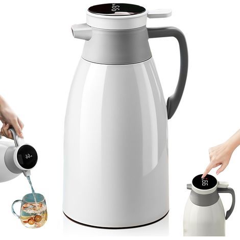 24-hour thermal insulation: 2L stainless steel insulated jug with double-walled vacuum insulation (1/5)