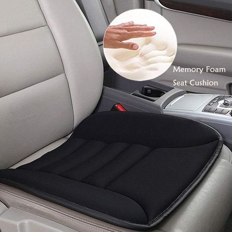 Coussin Siège Voiture,Housse de Siège, Mousse Mémoire Protection Chaise Confortable Antidérapant tapis siege voiture Couverture Siège Auto, pour Auto Bureau Domicile-Noir (1/5)
