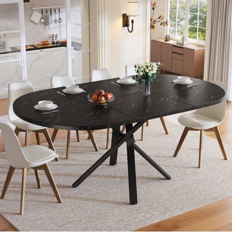 Tavolo allungabile rotondo MDF 100-140 cm OKMYHOME (1/5)