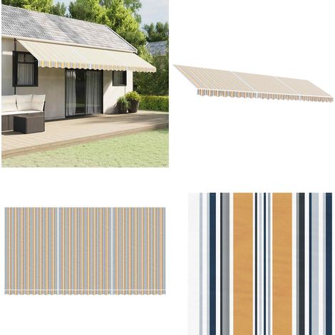 Markisenbespannung Mehrfarbig Gestreift 6x3 m - Markisenstoff - Markisenbespannung - Sonnenschutz - Outdoor Dekoration - Gartenbedarf - Home & Living (1/5)