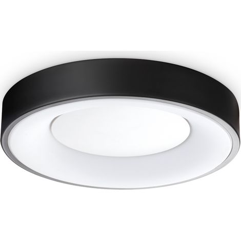 Plafoniera Contemporanea Planet Metallo Nero Led Integrato 17W 3000K Ip20