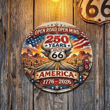 America 250 Years Wooden Sign 1776–2026 Patriotic 250th Anniversary Sign - Type D - 30cm