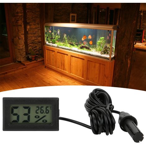 Thermomètre-hygromètre numérique intégré à LED avec sonde pour usage intérieur (