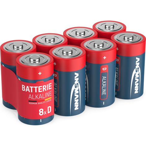ANSMANN Alkaline Batterien Mono D LR20 1,5V, 8 Stück