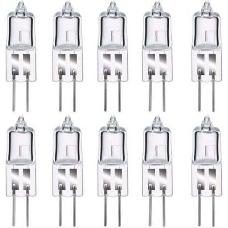 UlisemAmpoule LED G4,Ampoules halogènes G4 35W 12V, blanc chaud 2800K, gradable capsule transparente 10 pièces (1/5)