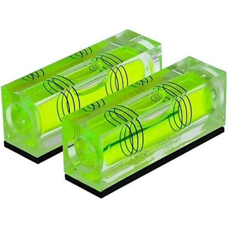 Haute Précision Mini Niveau Bulle Petite Bulle Horizontale Trois Lignes Horizontal Perle Niveau Magnétomètre 2PCS (52X20X15MM)
