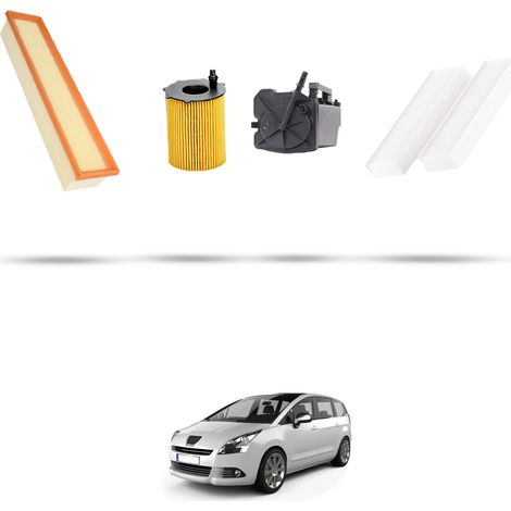 Kit tagliando 4 filtri compatibile con Peugeot 5008 1.6 HDI 81kw dal 2009 (1/5)