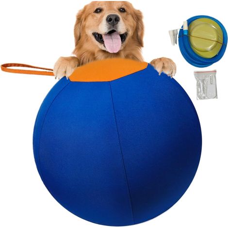 Grosse balle pour chien - Jouet interactif grande taille résistant aux déchirures - Ballon d'activité ludique pour chien - Occupe Les Chiens En Intérieur Extérieur Maison Voyage Anniversaire