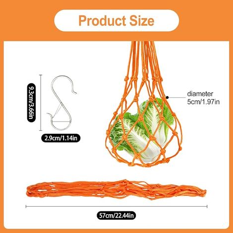 Hanging Chicken Mesh Net with Hook for Ducks, Birds, Rabbits, Parrots, for Chicken Coop, Bird Cage, Vegetables, Fruits, Yellow, Blue, Green Poulet Sac De Maille D'alimentation, pour Canards Oiseaux L (1/4)
