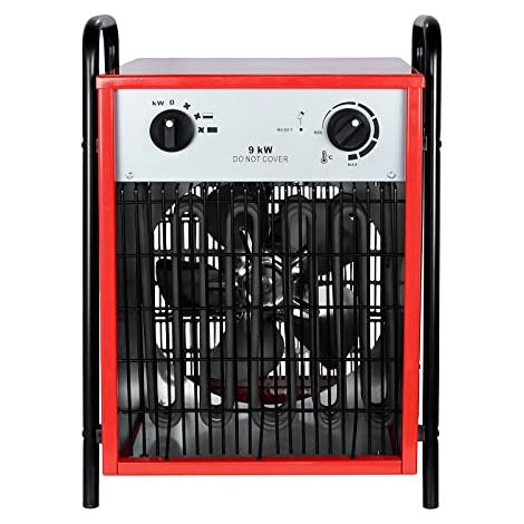 Naizy – Aérotherme électrique professionnel 9kW 400V – 31 050 BTU/h pour 10 à 80 m² – 4 niveaux de chauffage – Protection contre surchauffe (1/5)