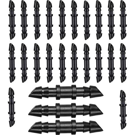 200 x Straight Barbed Drip Connectors for 1/4 Inch Tube, Plastic Connector for Lawn and Garden Irrigation System (1/5)