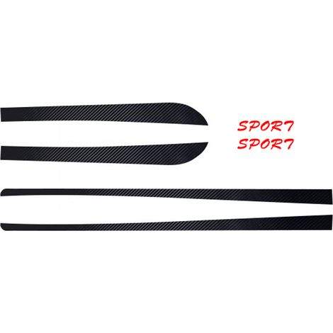 (Rouge) Accessoires de style automobile : autocollant en fibre de carbone pour bas de caisse, lot de 4, compatible avec Hyundai Elantra 2012-2016 Avante (1/5)