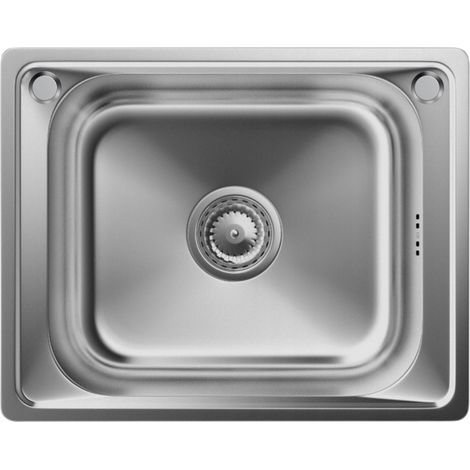 Évier Encastrable Acier Inoxydable 1 Bac Granitan Carré Satiné Turi50 50x40 cm (1/5)