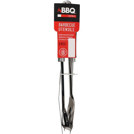 ACCESORIOS BARBACOA 3 PIEZAS ACERO INOXIDABLE BLISTER (1/2)