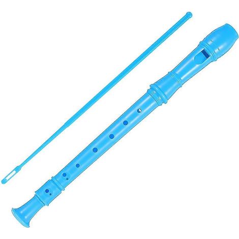 Clarinette pour enfant, clarinette d'étude débutante à 8 trous, instrument professionnel avec baguette de nettoyage.-32.5x3x3cm-Blue