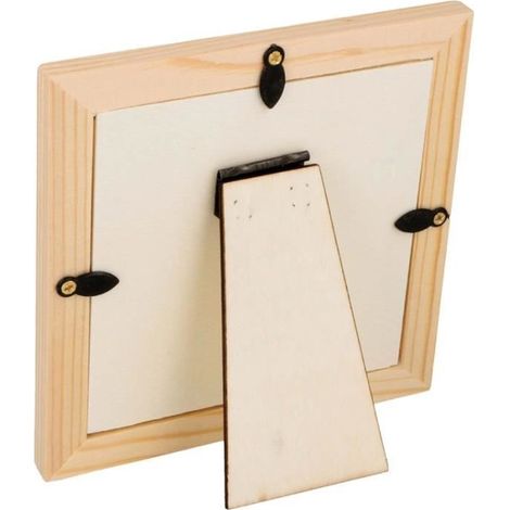 Cadre photo en bois - Artemio - 12,5 x 12,5 cm - Beige - Personnalisable - Carré