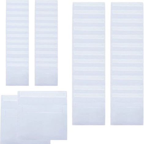 50 sobres autoadhesivos, Mini sobres de papel, Bolsas de papel autosellantes con solapa, Bolsas de almacenamiento de papel, etc, 16,2 x 11,4 cm (1/5)