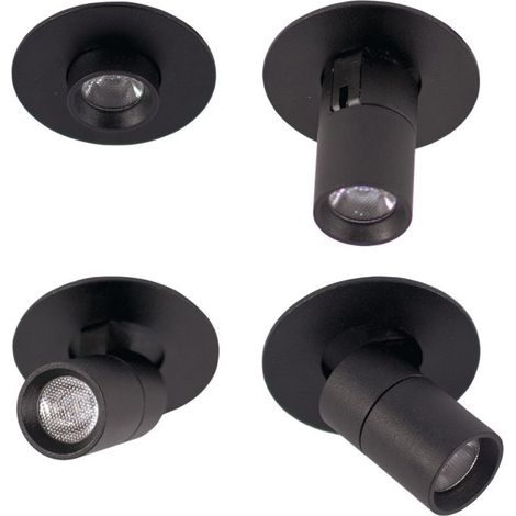 Barcelona Led – Plafonnier spot encastrable orientable 3W – Chip CREE – 240 lumens – Éclairage blanc chaud 2700K – Installation facile Ø50mm (1/5)